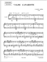 Valse Canariote Op. 88. - SAINT-SAËNS - Partition - Piano